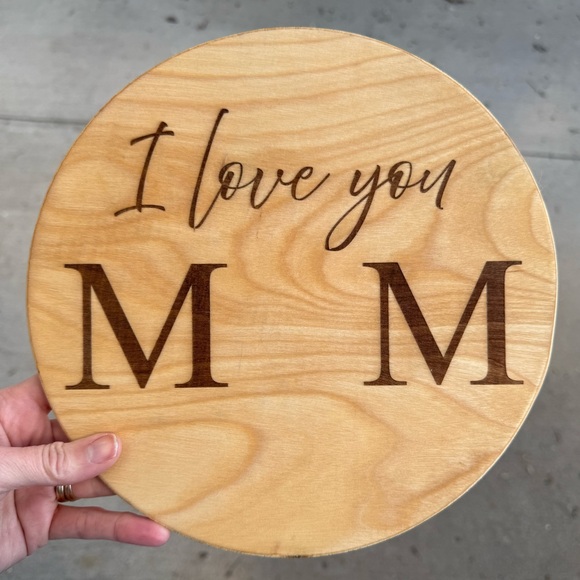 Hand Crafted Other - Wooden I Love You Mom Wall Decor